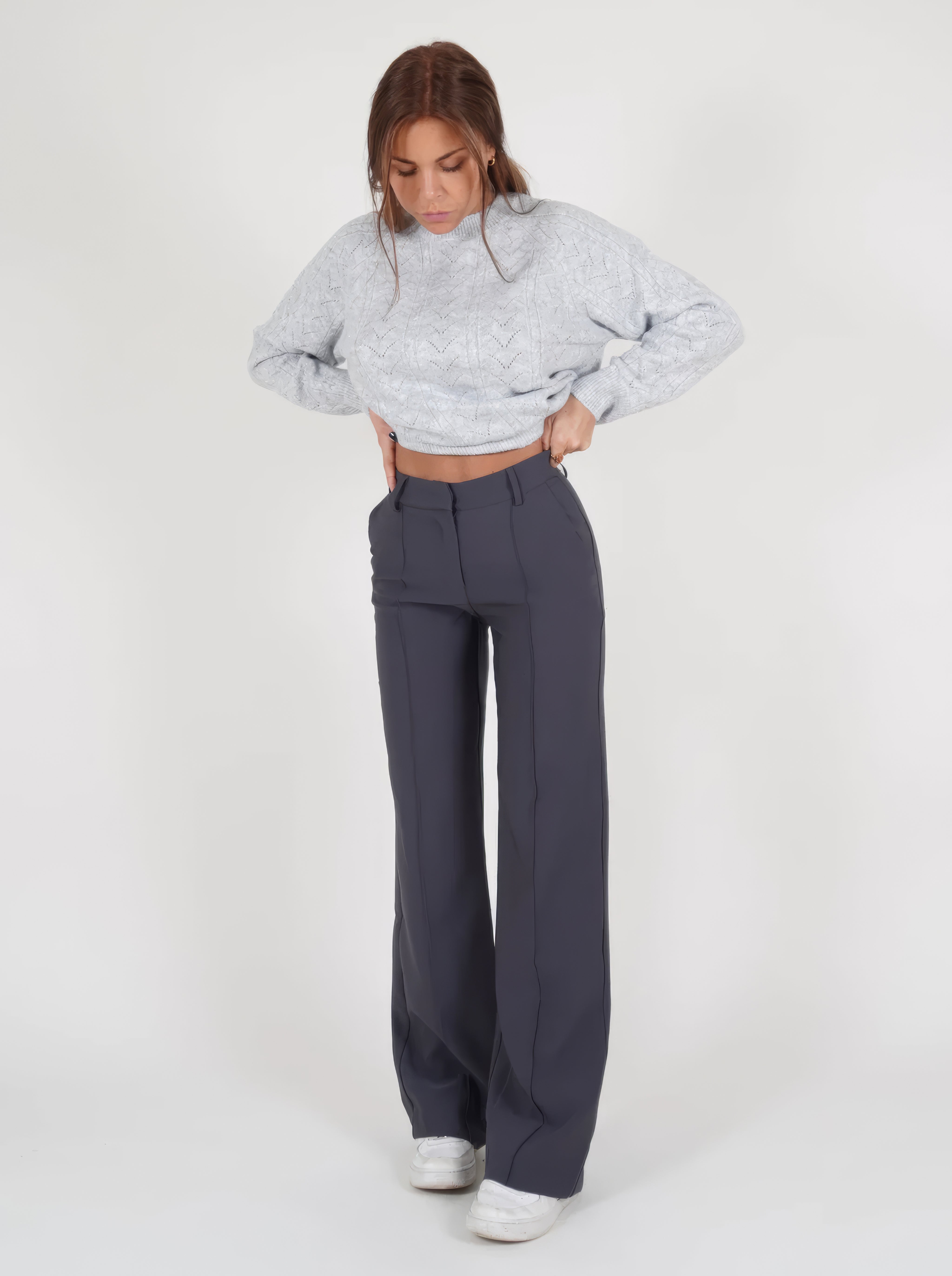 Josie | Moderne broek met wijde pijpen