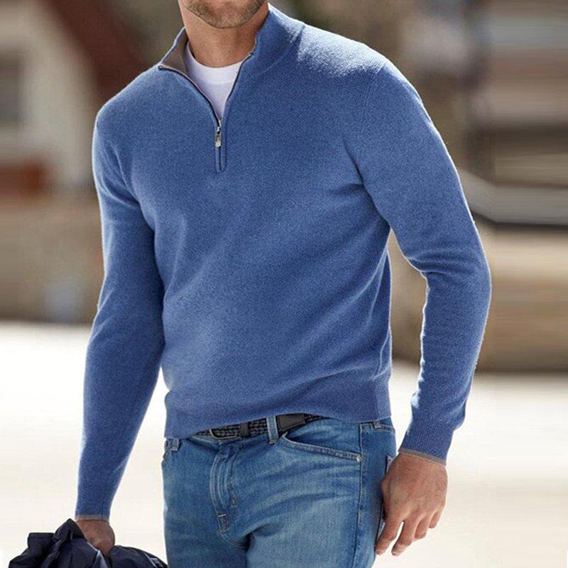 Ruben | Comfortabele Half-Zip Trui Voor Heren