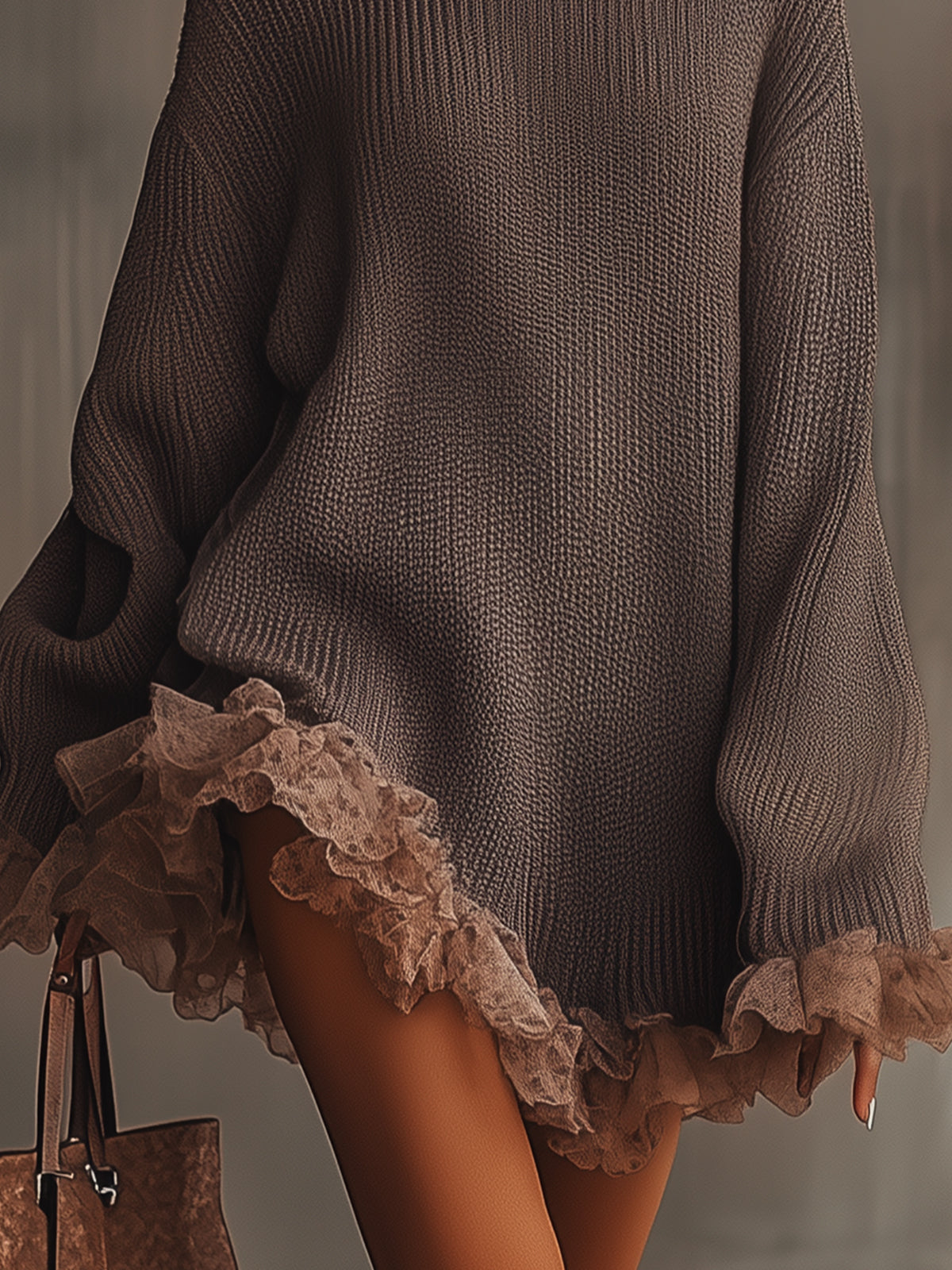 Ninette | Dames Ruffle Trui Jurk