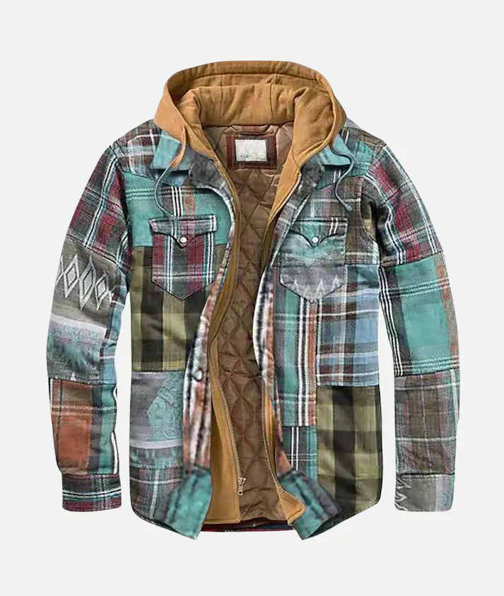 Koen | Patchwork Gilet met Stijlvolle Print