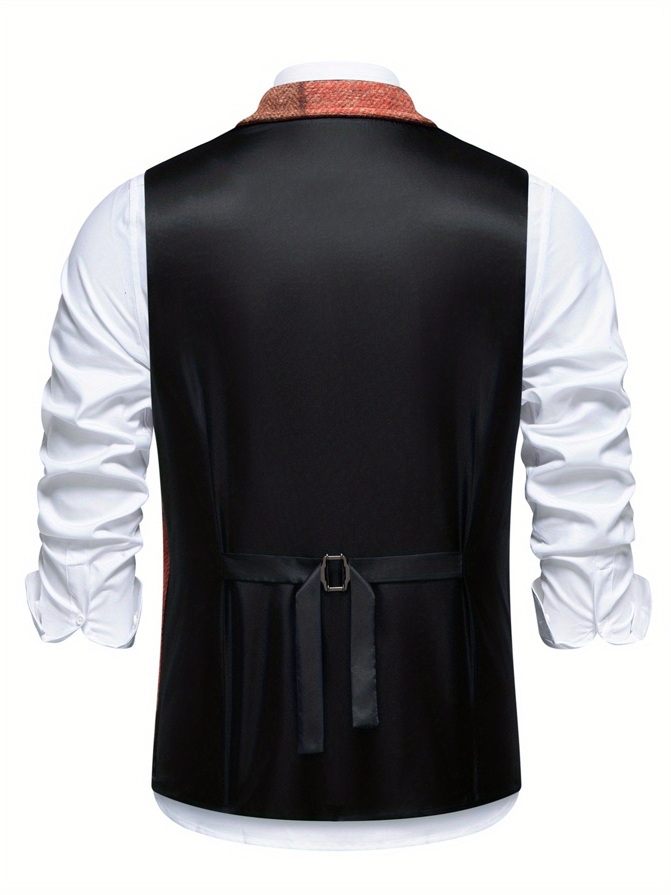 Darren | Patchworkvest met visgraatpatroon