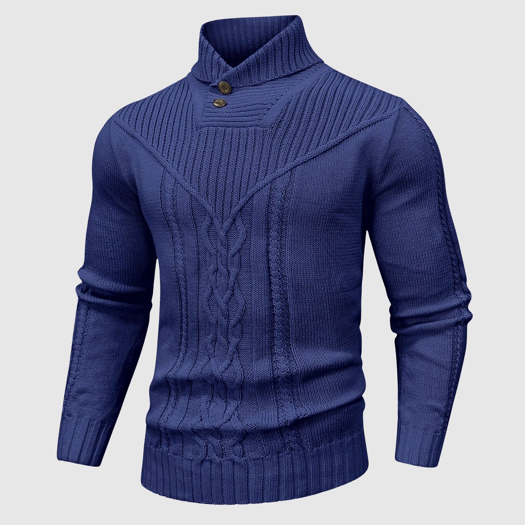 Lorvo | Elegante Trui Met Staande Kraag Voor Heren