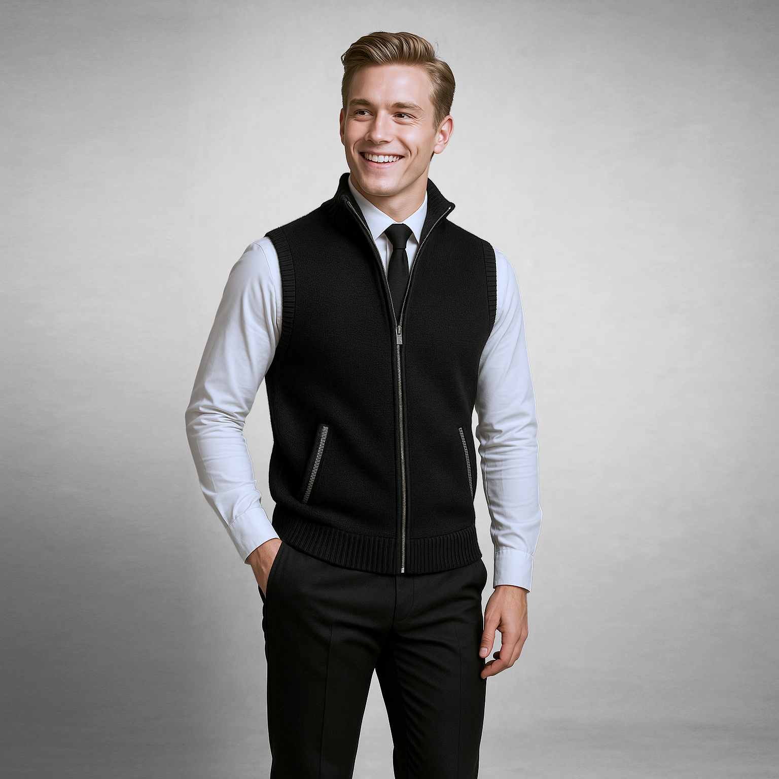 Merlovin | Heren Volledige Ritssluiting Vest