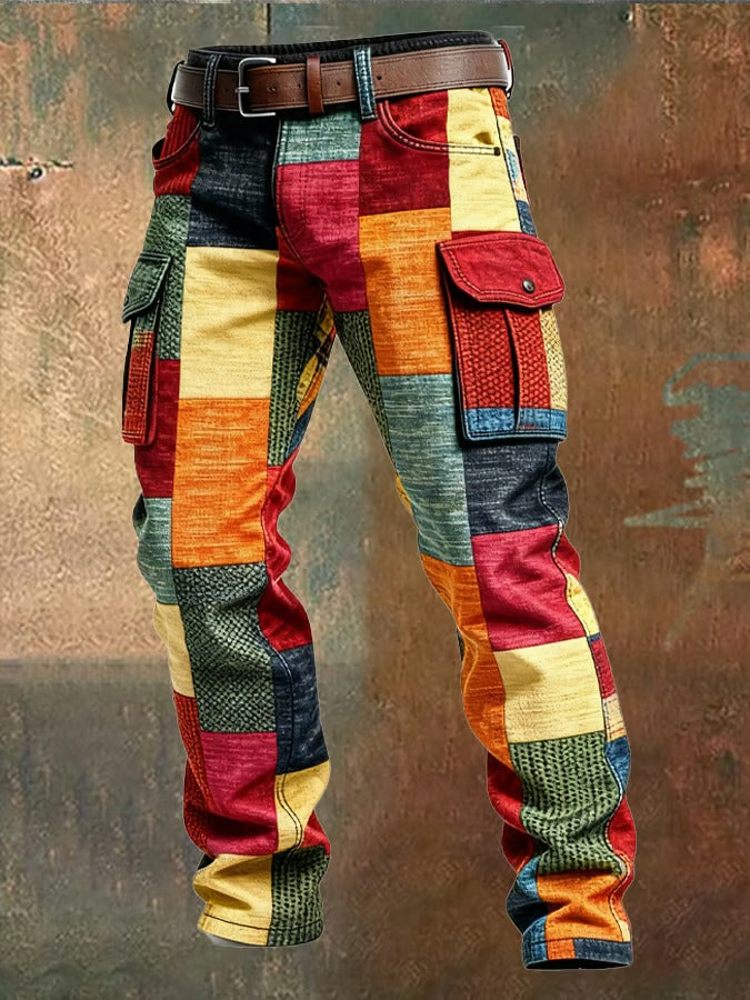 Xavier | Patchwork-cargobroek voor heren
