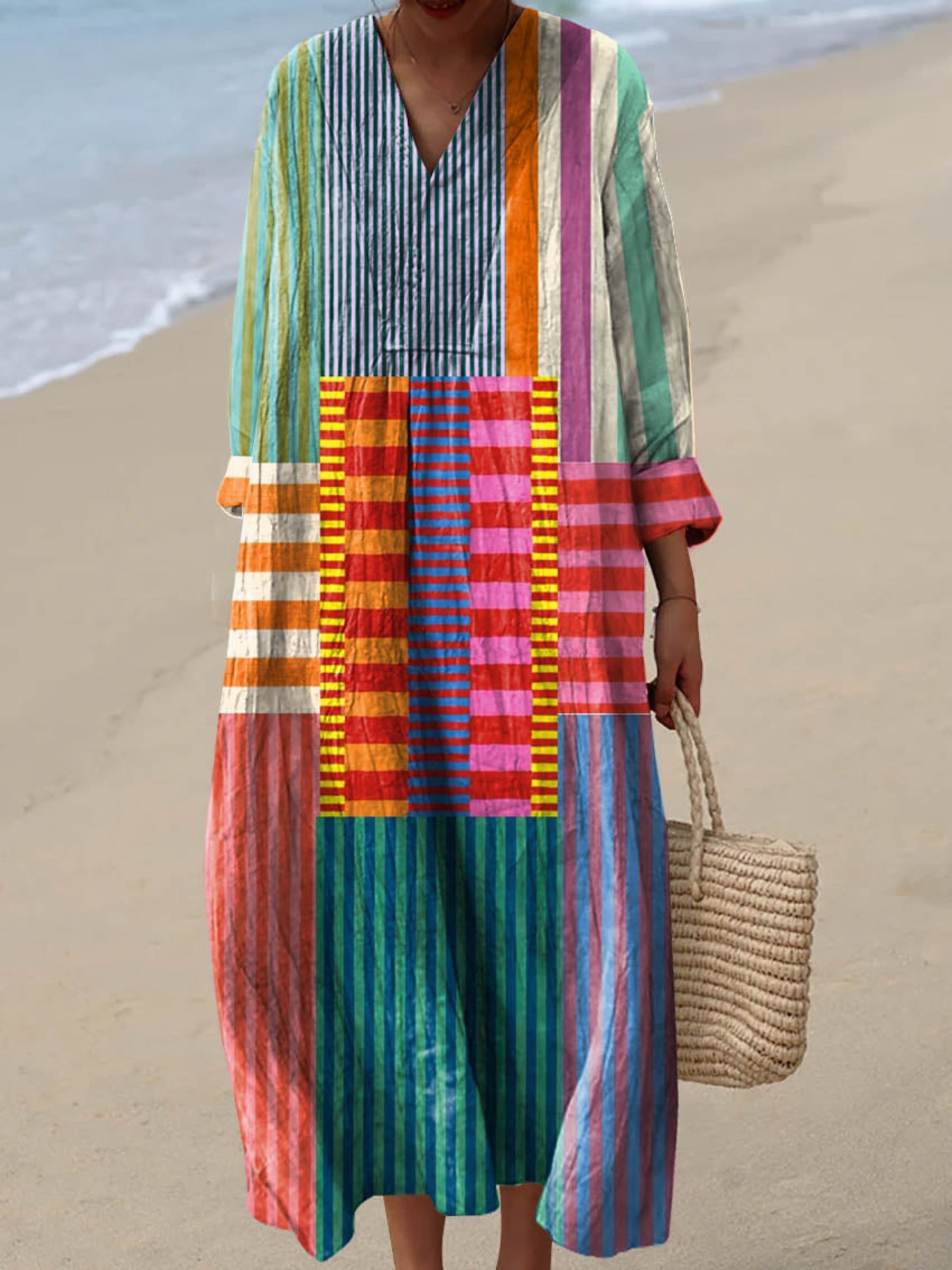 Lobke™ Vintage Kleur Jurk