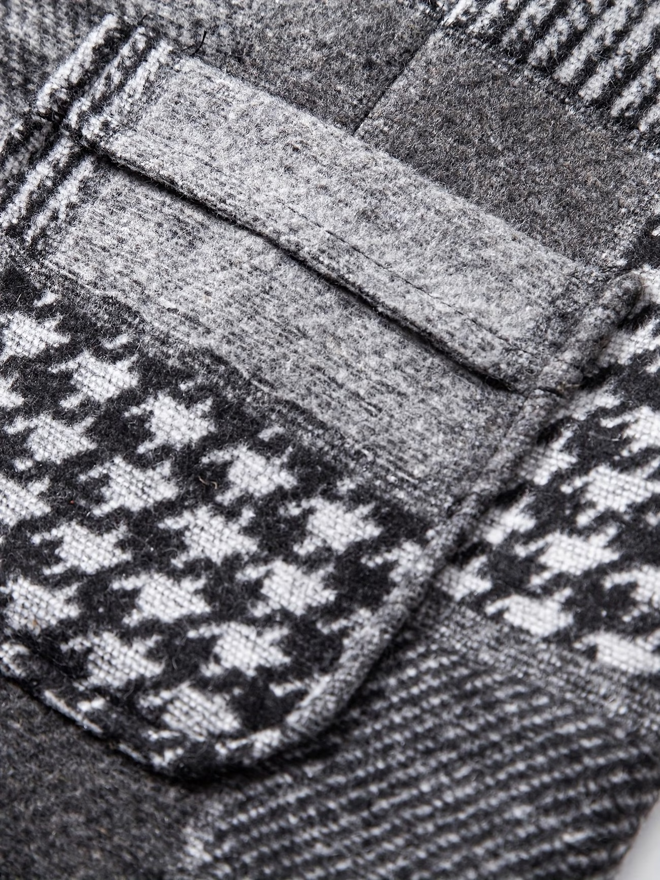 Darren | Patchworkvest met visgraatpatroon