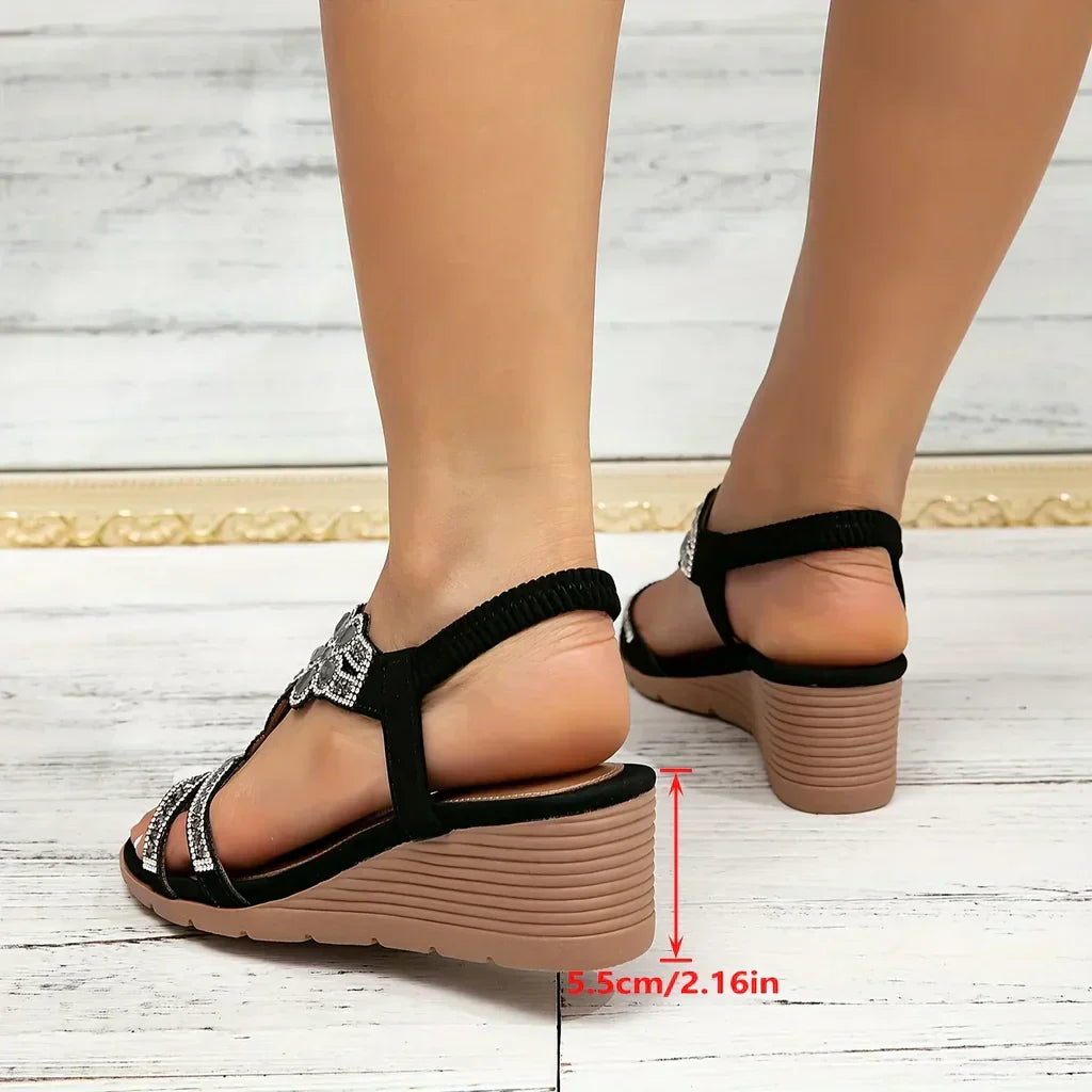 Sloane | Elegante orthopedische sandalen met sleehak