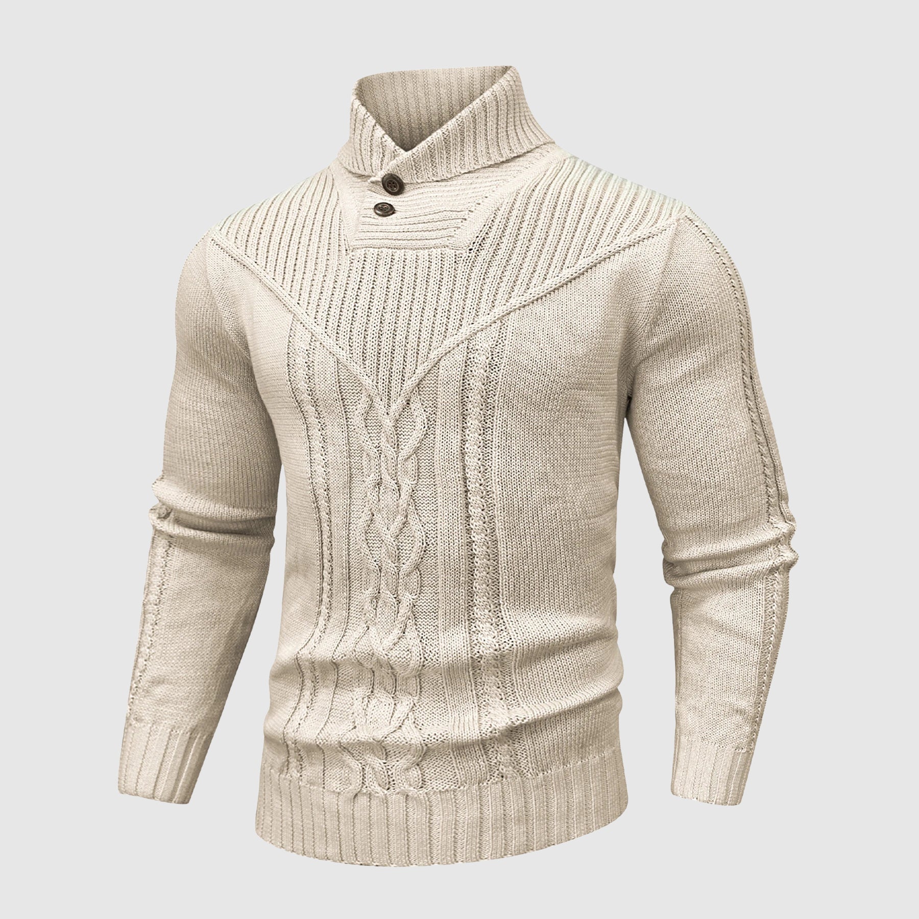 Lorvo | Elegante Trui Met Staande Kraag Voor Heren
