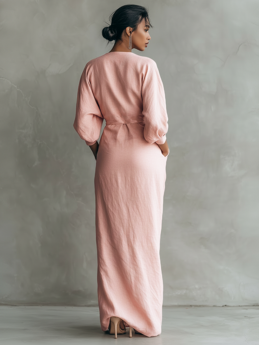 Trina | Elegante maxi-jurk met V-hals