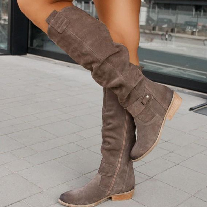 Zavira | Elegante, warme suede laarzen voor dames