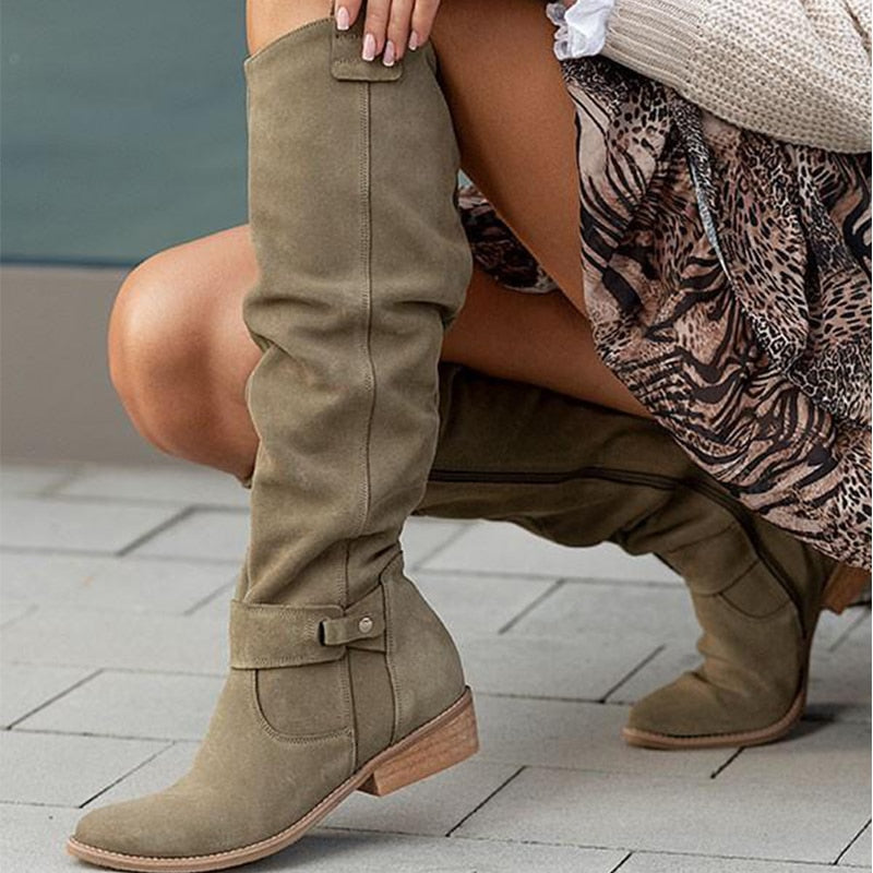 Zavira | Elegante, warme suede laarzen voor dames