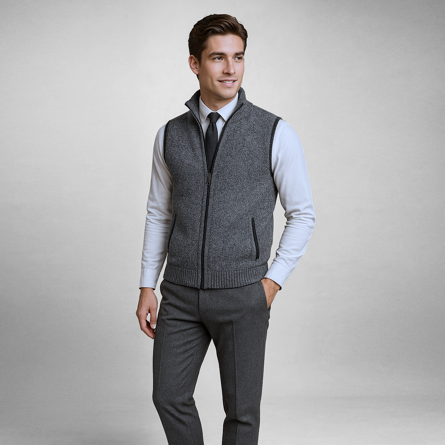 Lennox | Vest met Rits