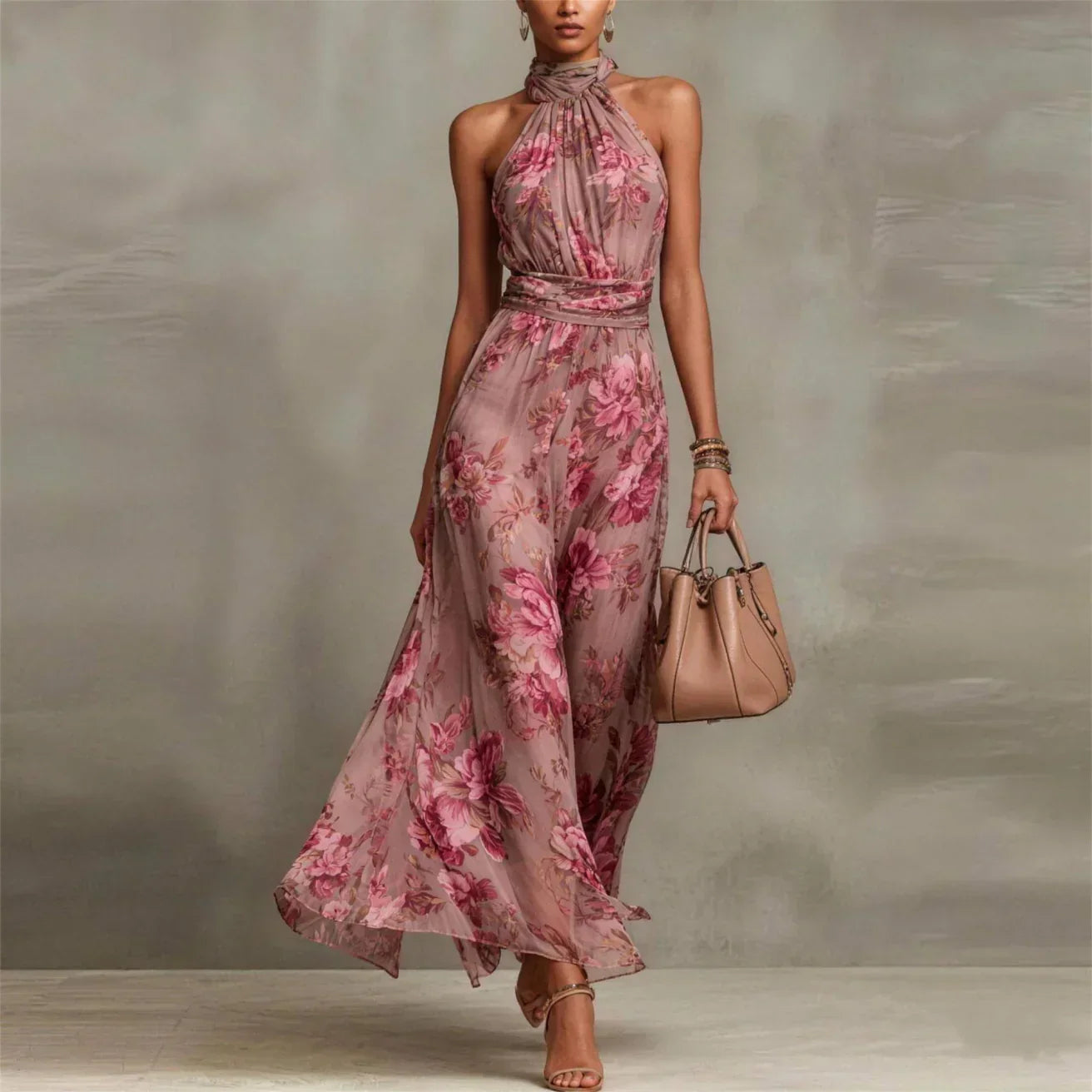 Lorena | Maxi-jurk met bloemenprint