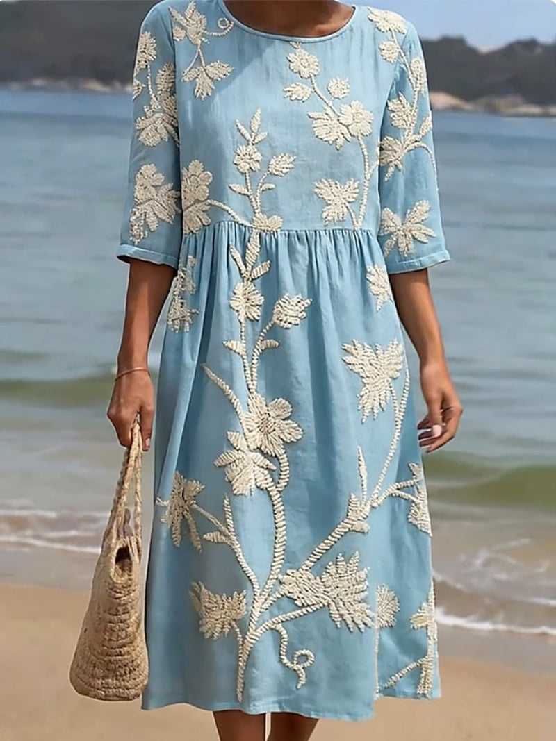 Judy | Geborduurde Vintage Jurk