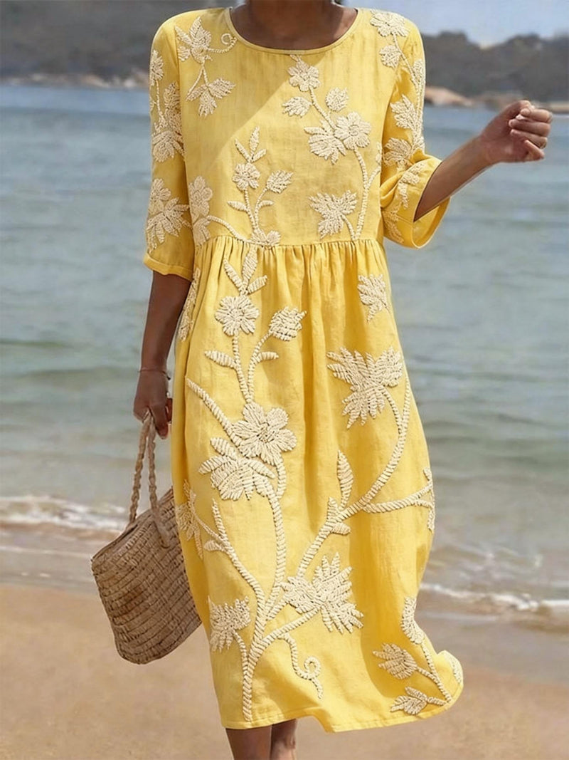 Judy | Geborduurde Vintage Jurk