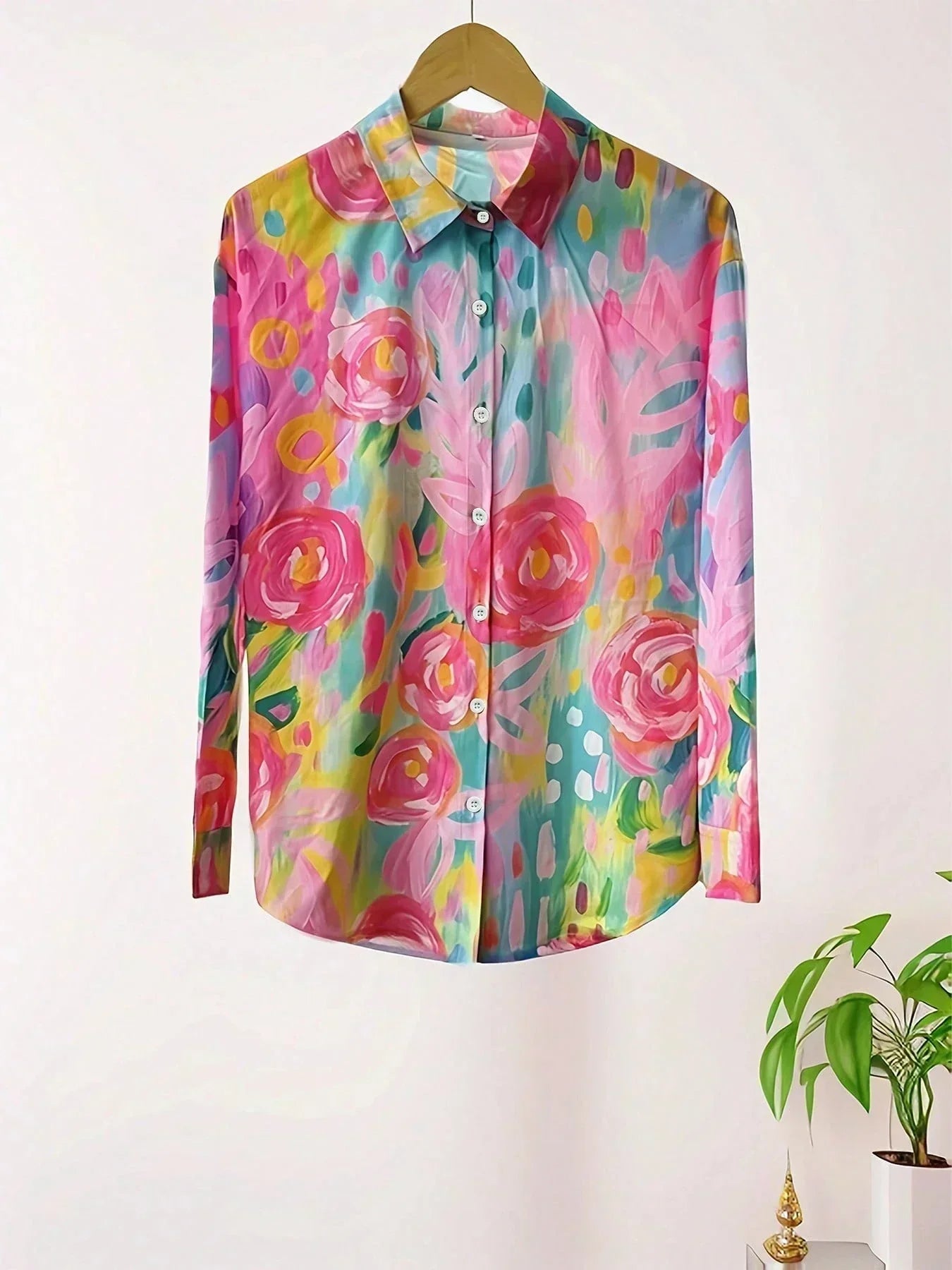 Lianne | Kleurrijke blouse met knopen – Lichte stof