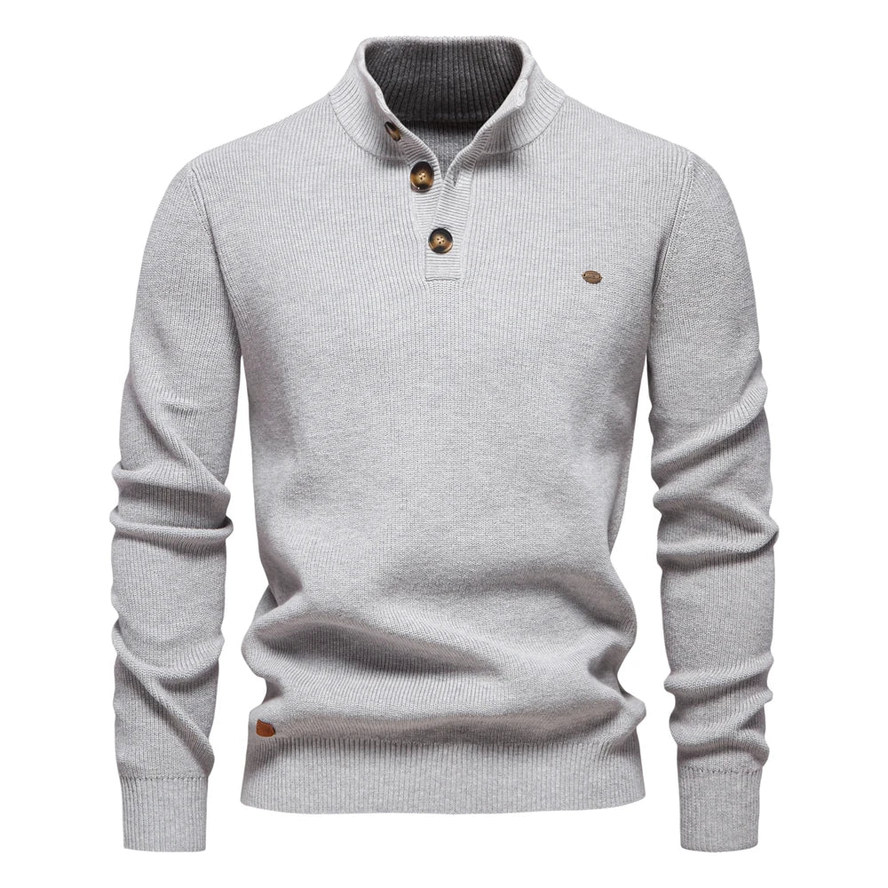 Marvion | Heren Trui Met Knoopdesign