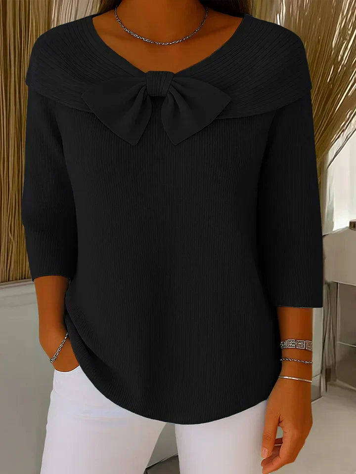 Lirya | Elegante gebreide top met strik