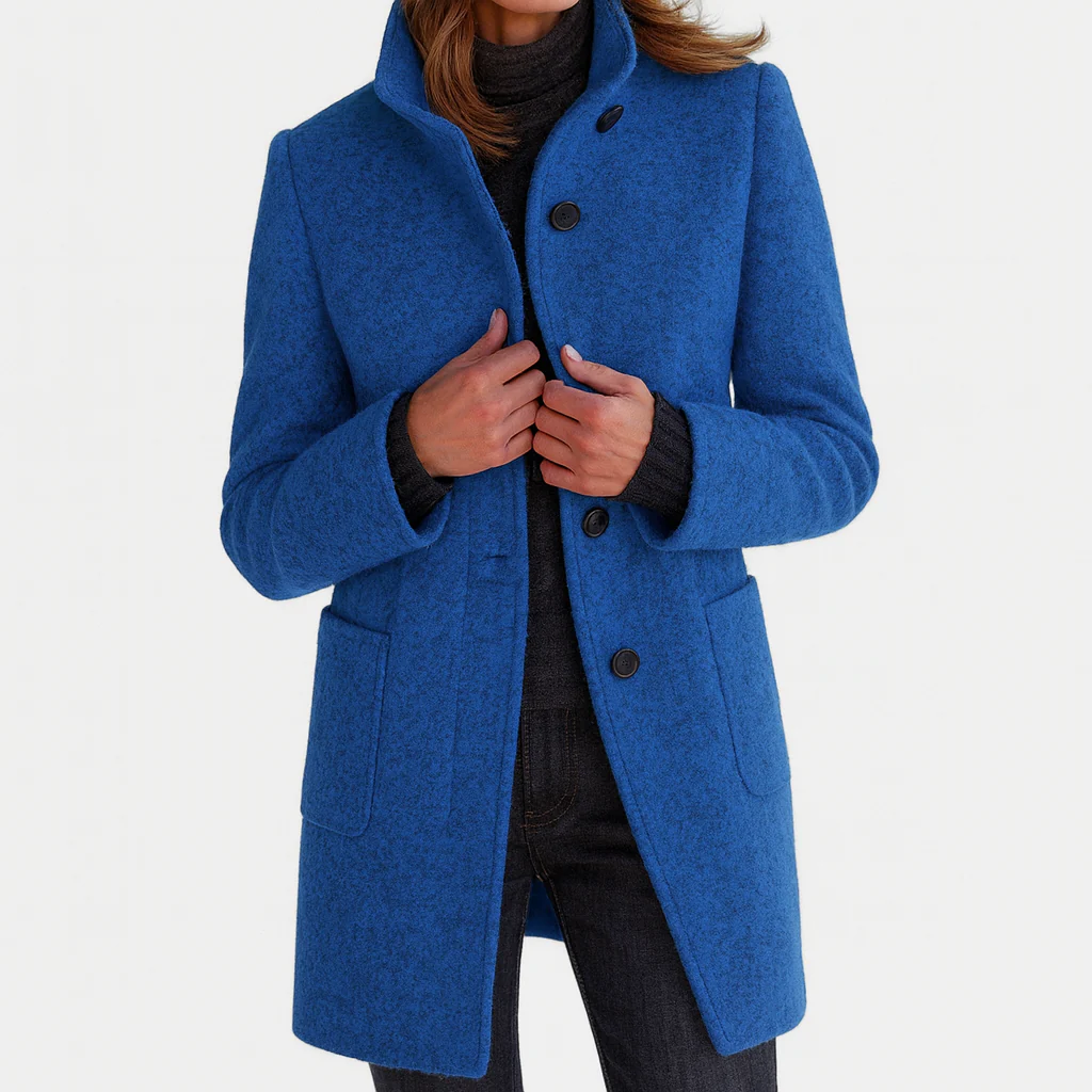Victoria | Comfortabele Damesjas met Hoge Kraag