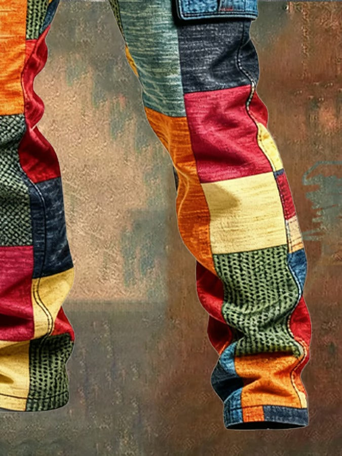 Xavier | Patchwork-cargobroek voor heren