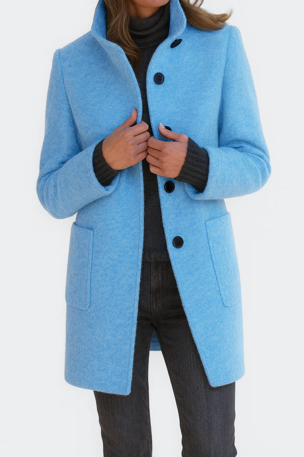 Victoria | Comfortabele Damesjas met Hoge Kraag